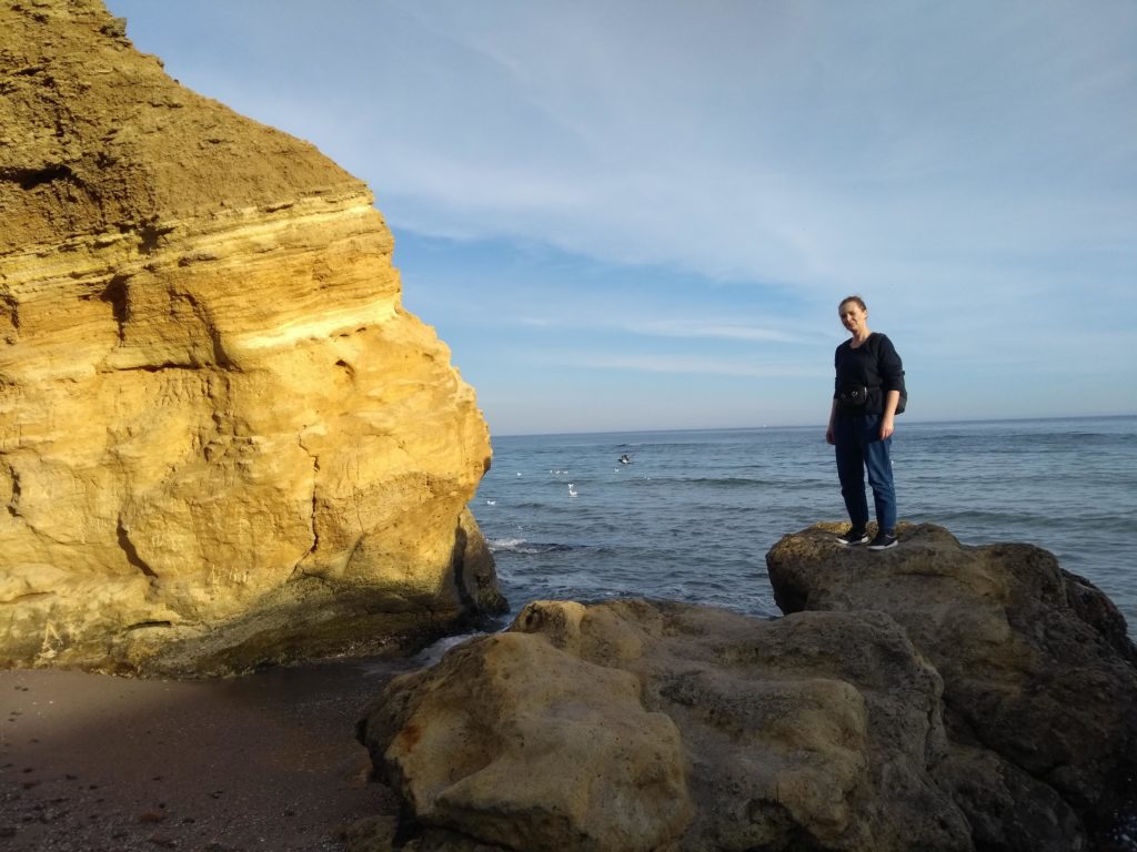 na plaży w Odessie